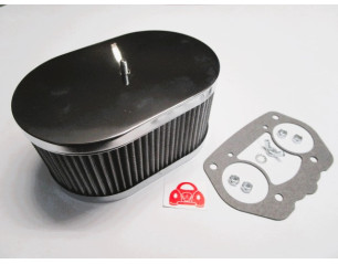Luftfilter Oval für Doppelvergaser -Weber -