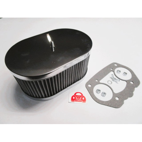 Luftfilter Oval für Doppelvergaser -Weber -