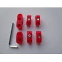 Zündkabelklemmen rot /Satz